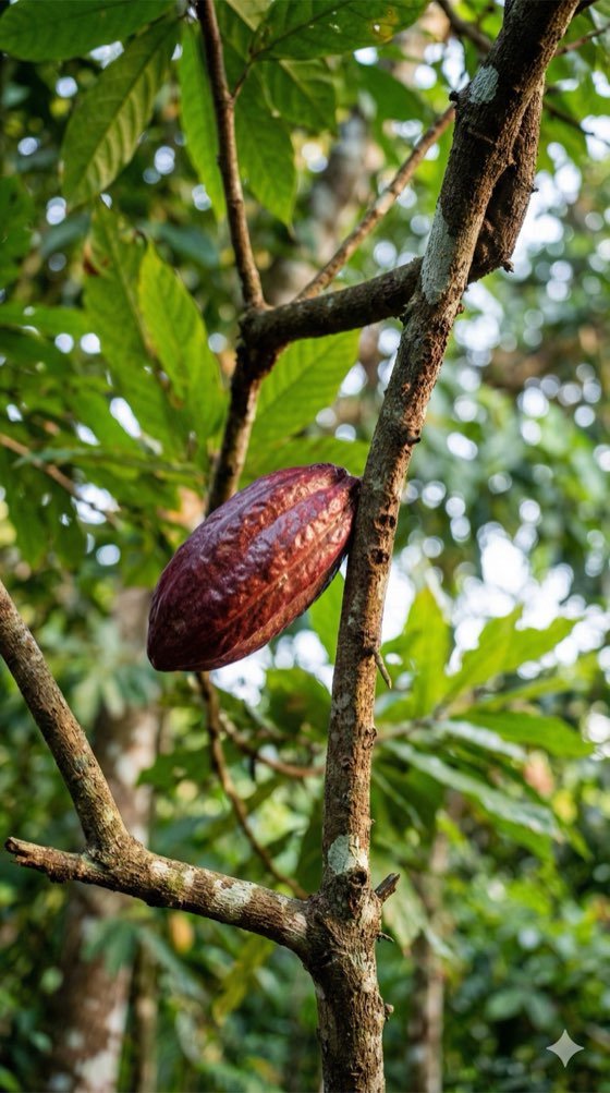Cápsula de cacau cabruca aberta